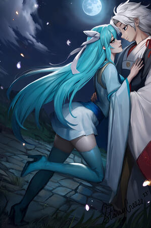 Inuyasha & Fan Character (Commission) Art by Edgar